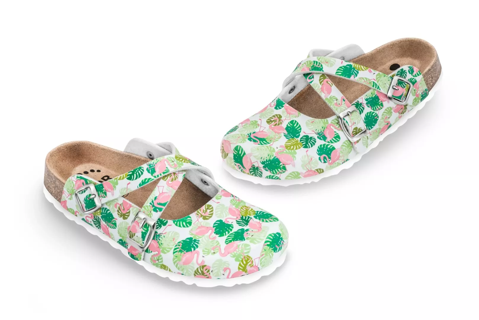 Pantofle FORcare 101038 barva bílá - plameňáci