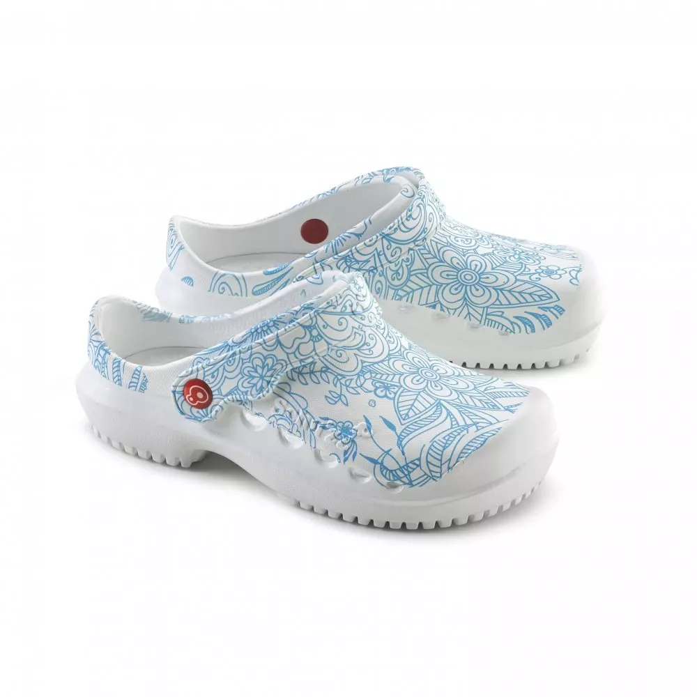 Obuv Schu'zz Protec 0132 bílá potisk mandala Mandala bleu