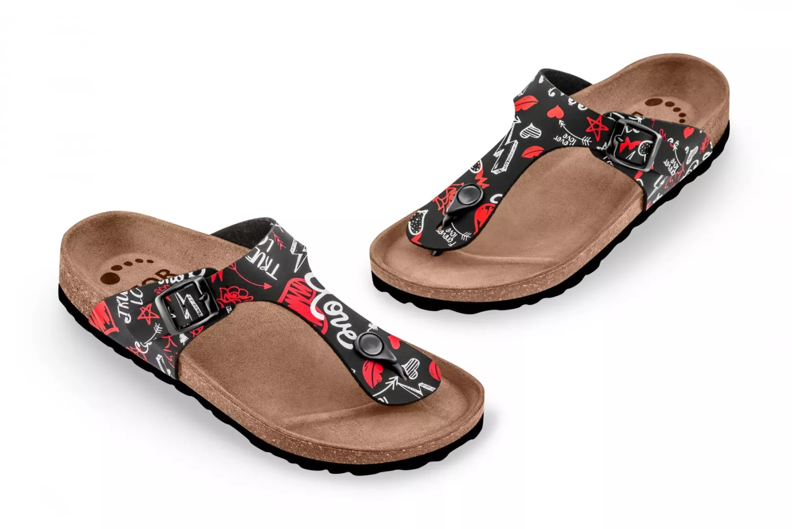 Obuv zdravotní FORcare 201059 černá potisk láska