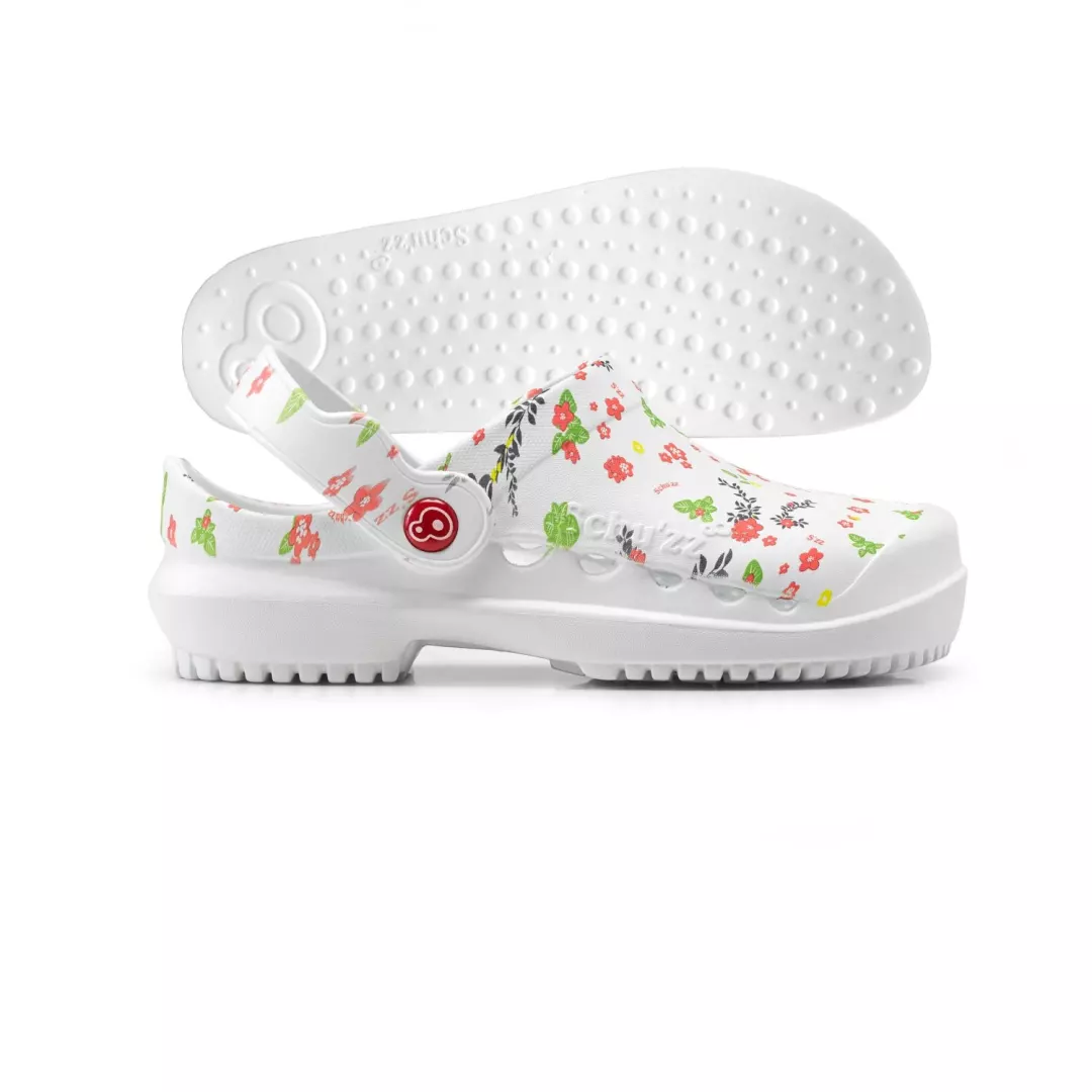 Obuv Schu'zz Protec 0132 bílá potisk květiny Liberty sur blanc