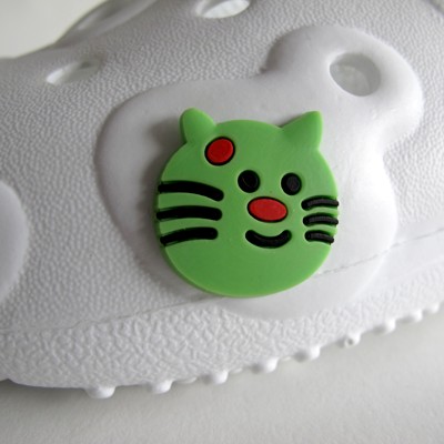 Ozdoba na obuv Pin'zz zelená kočka