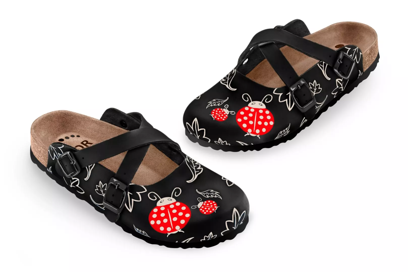 Pantofle FORcare 101055 barva černá - berušky