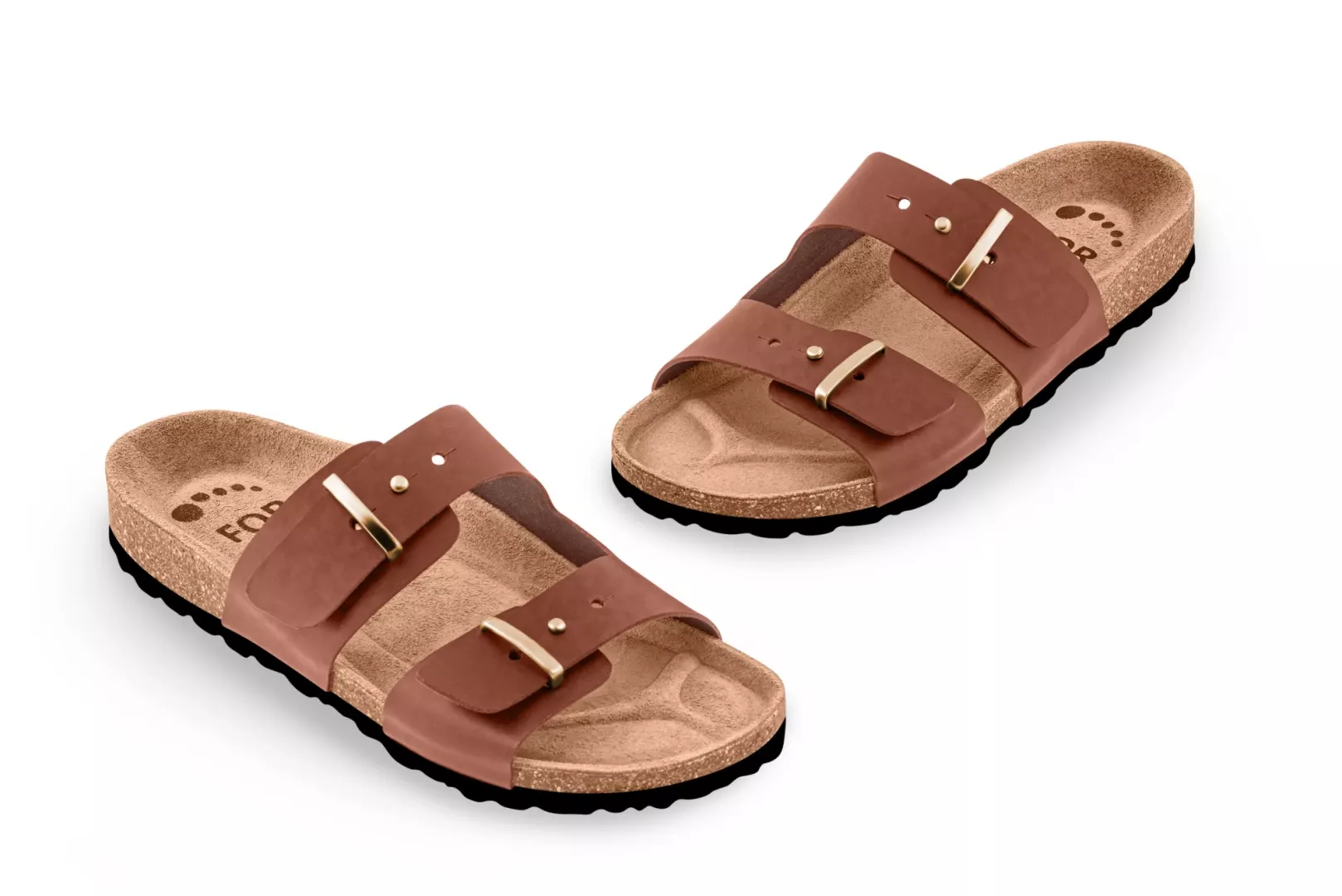 Pantofle FORcare 207010 barva koňak