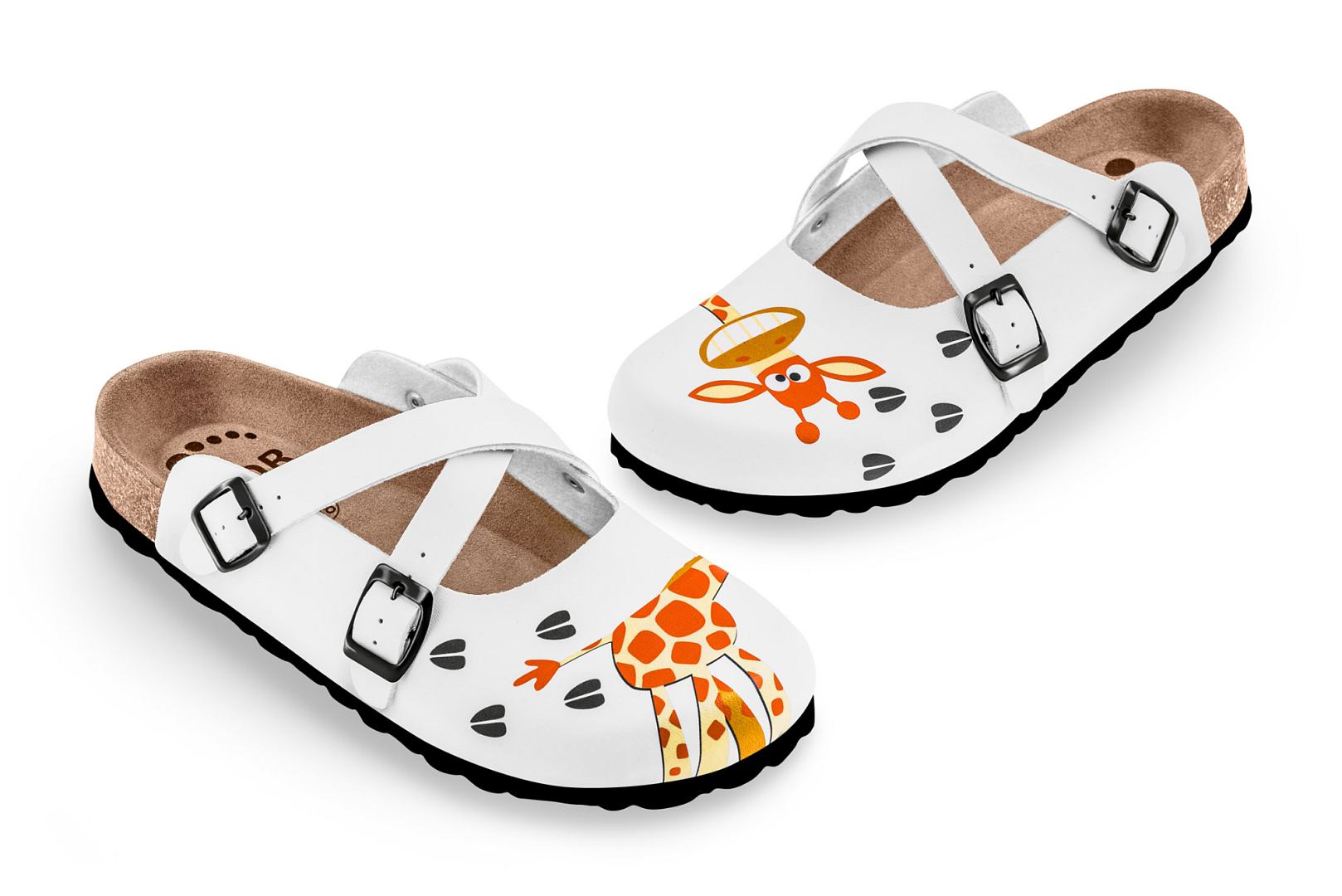 Pantofle FORcare 101056 barva bílá - žirafa