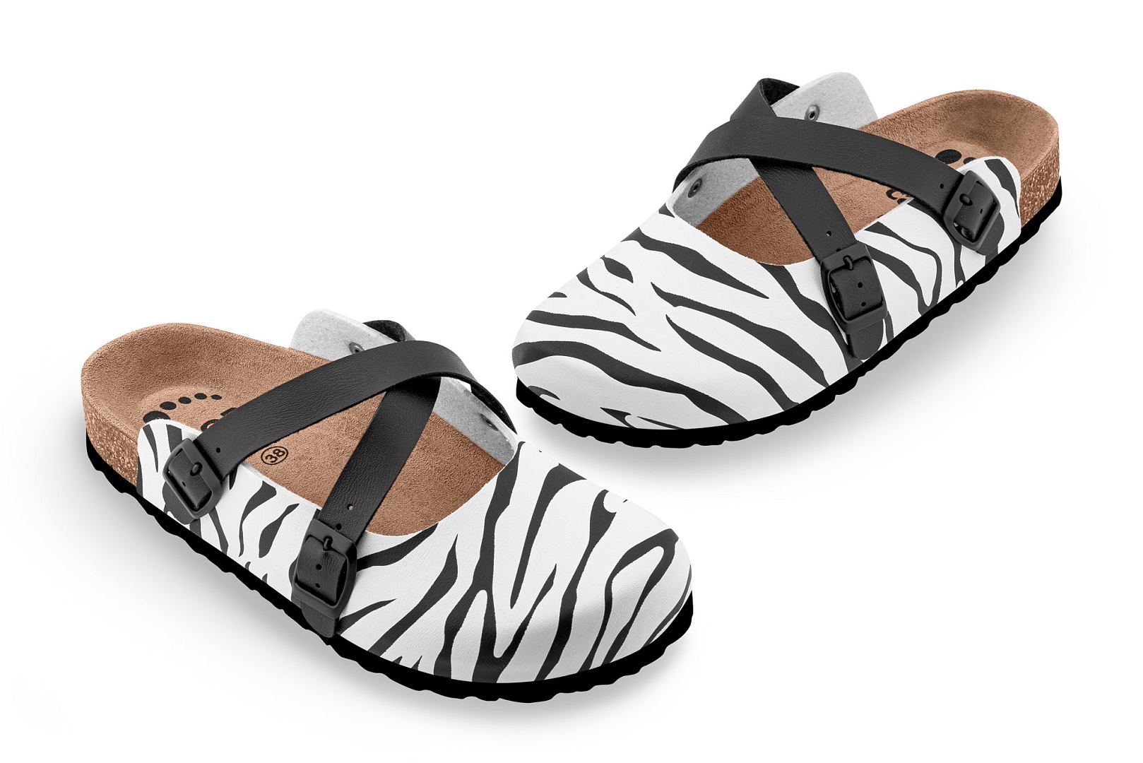 Pantofle FORcare 101066 barva bílá - zebra