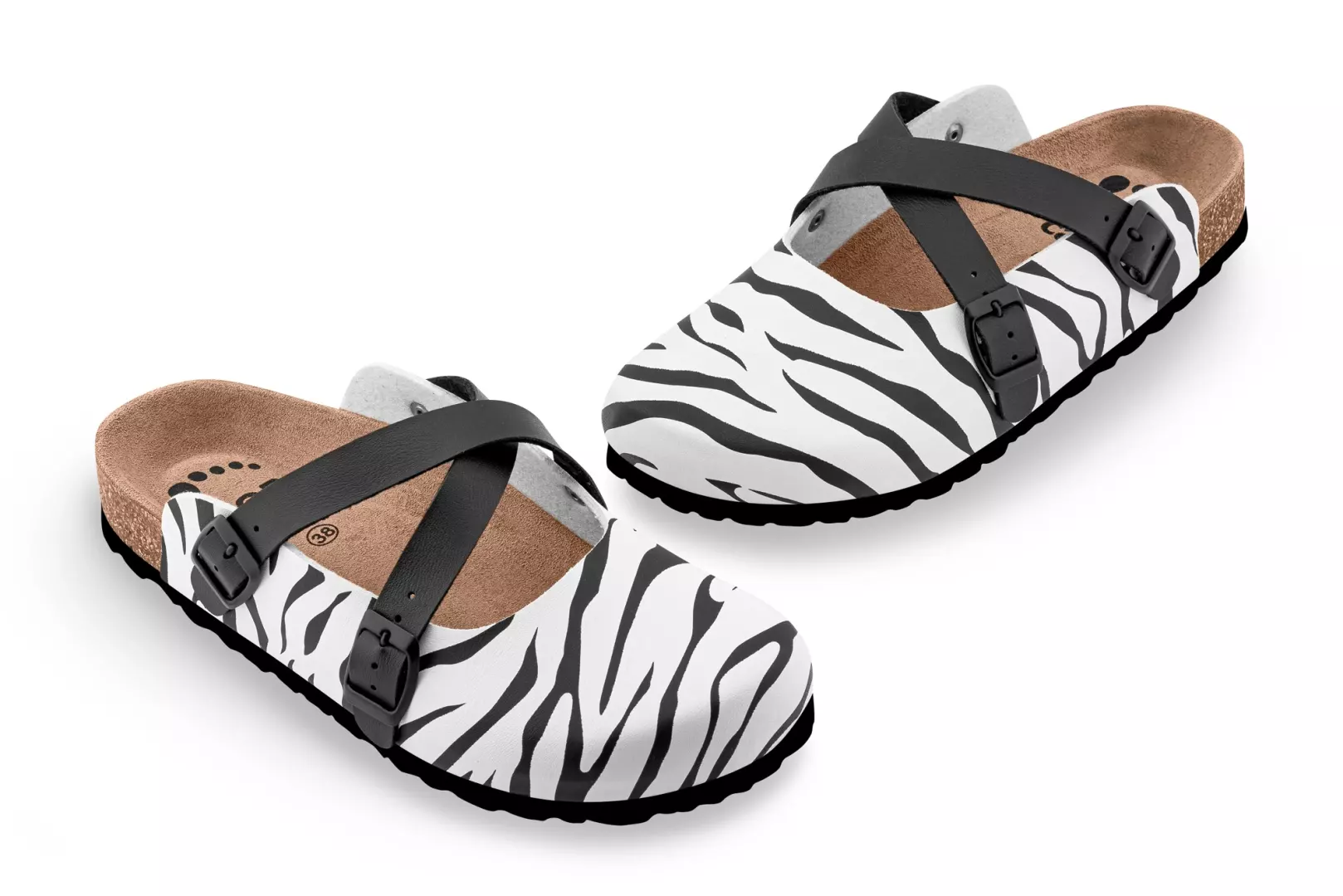 Pantofle FORcare 101066 barva bílá - zebra
