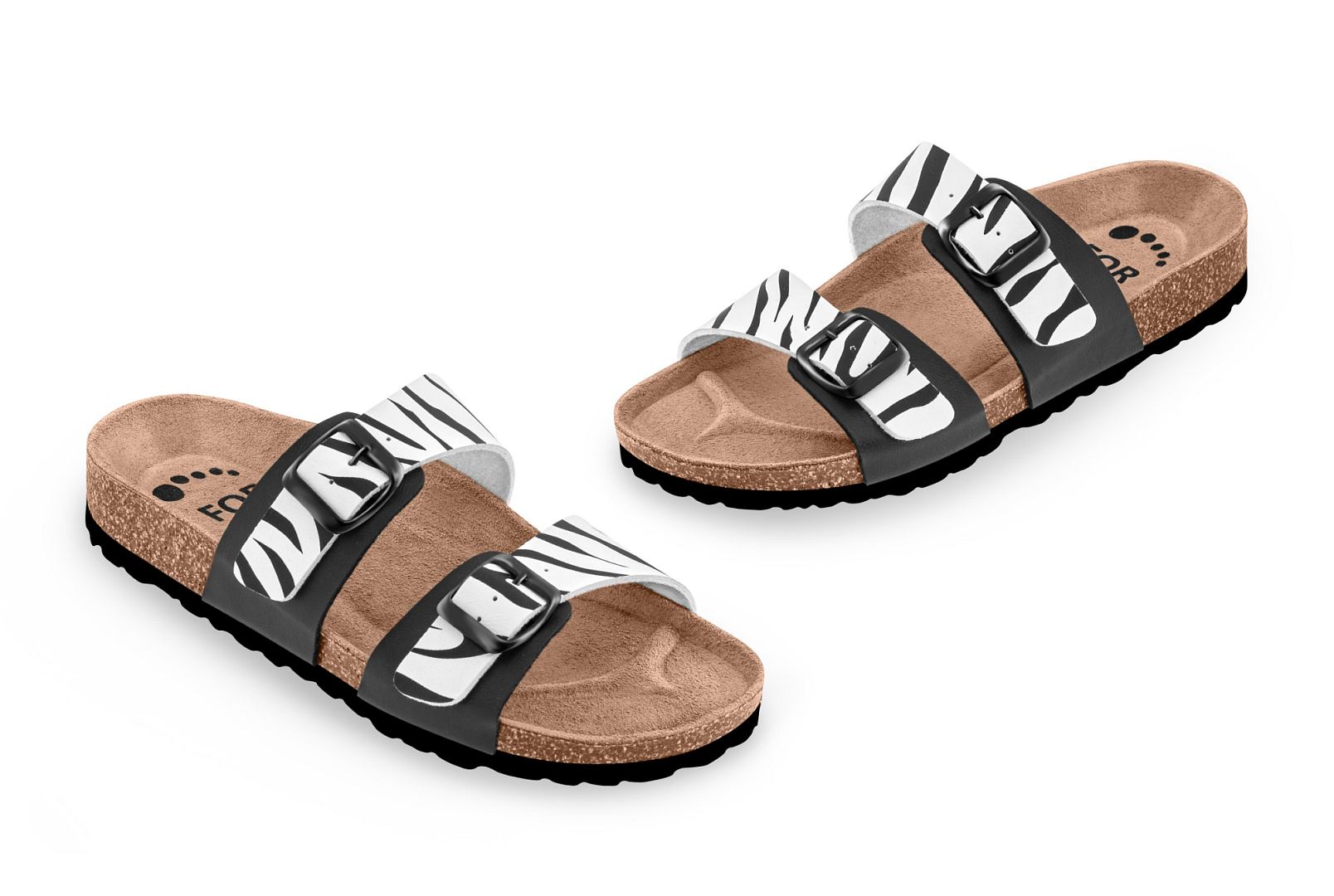 Pantofle FORcare 203066 barva bílá - zebra