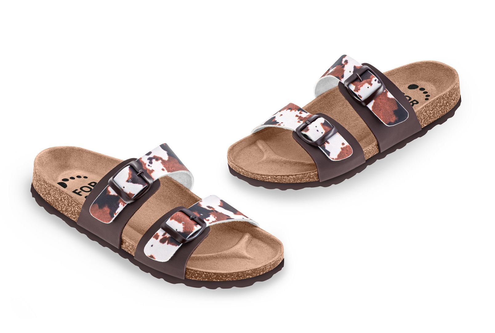 Pantofle FORcare 203067 barva bílá - hnědá