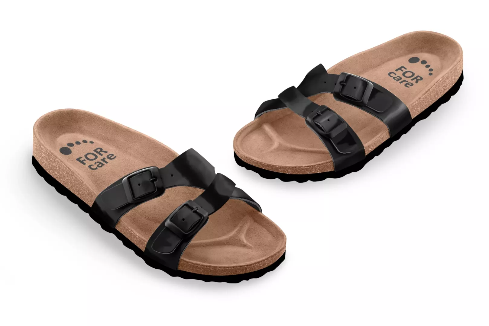 Pantofle FORcare 212101 barva černá - lesk