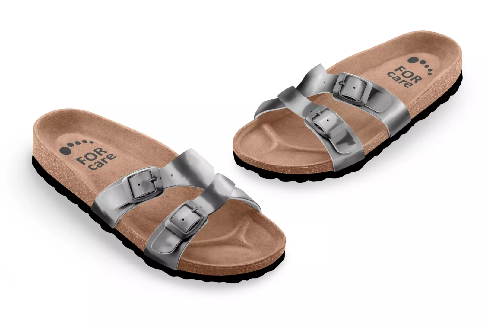 Pantofle FORcare 212162 barva antracit - lesk