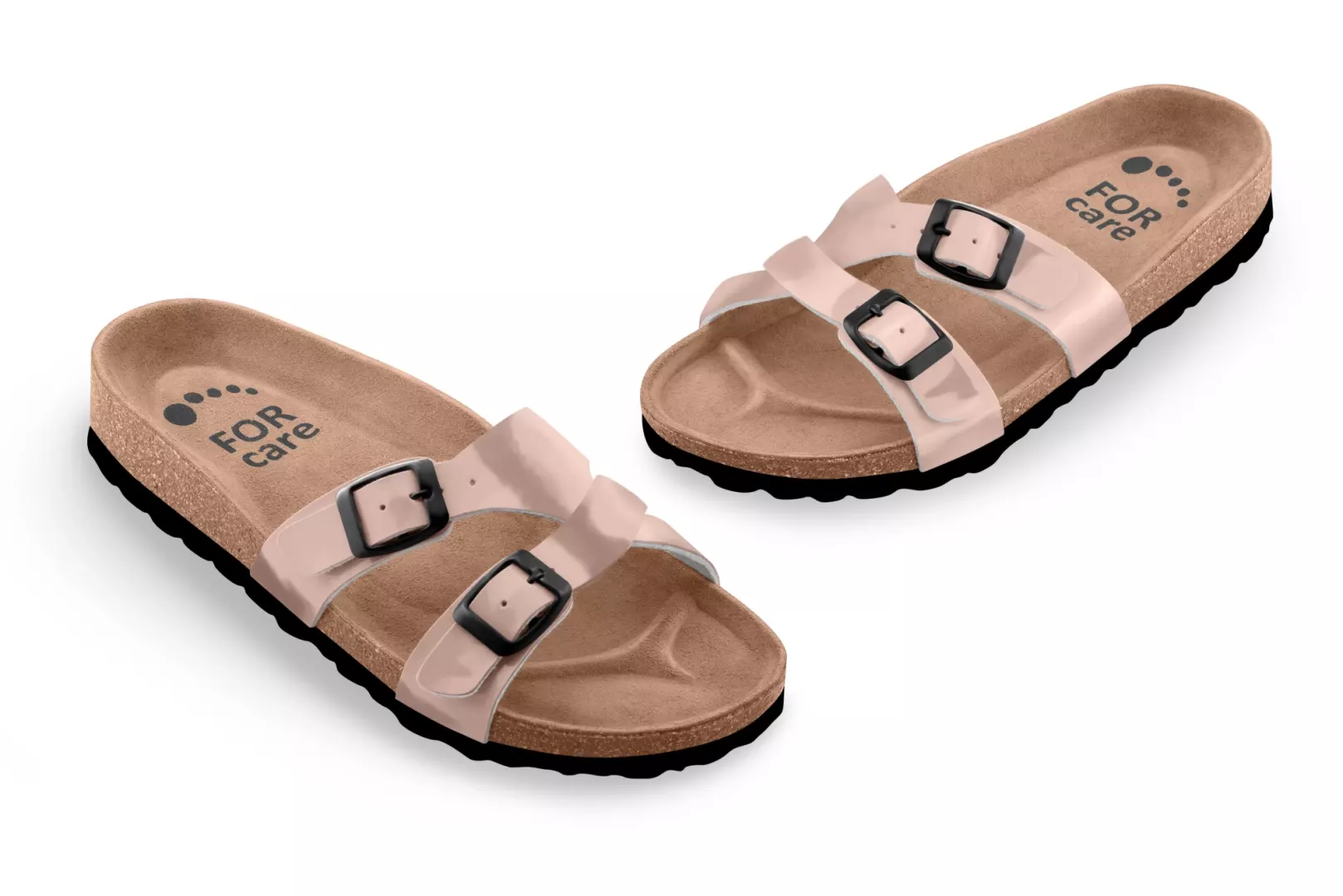 Pantofle FORcare 212169 barva béžová - lesk