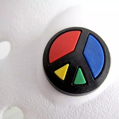 Ozdoba na obuv Pin'zz mír a láska