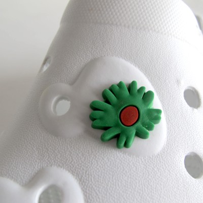 Ozdoba na obuv Pin'zz zelená květina