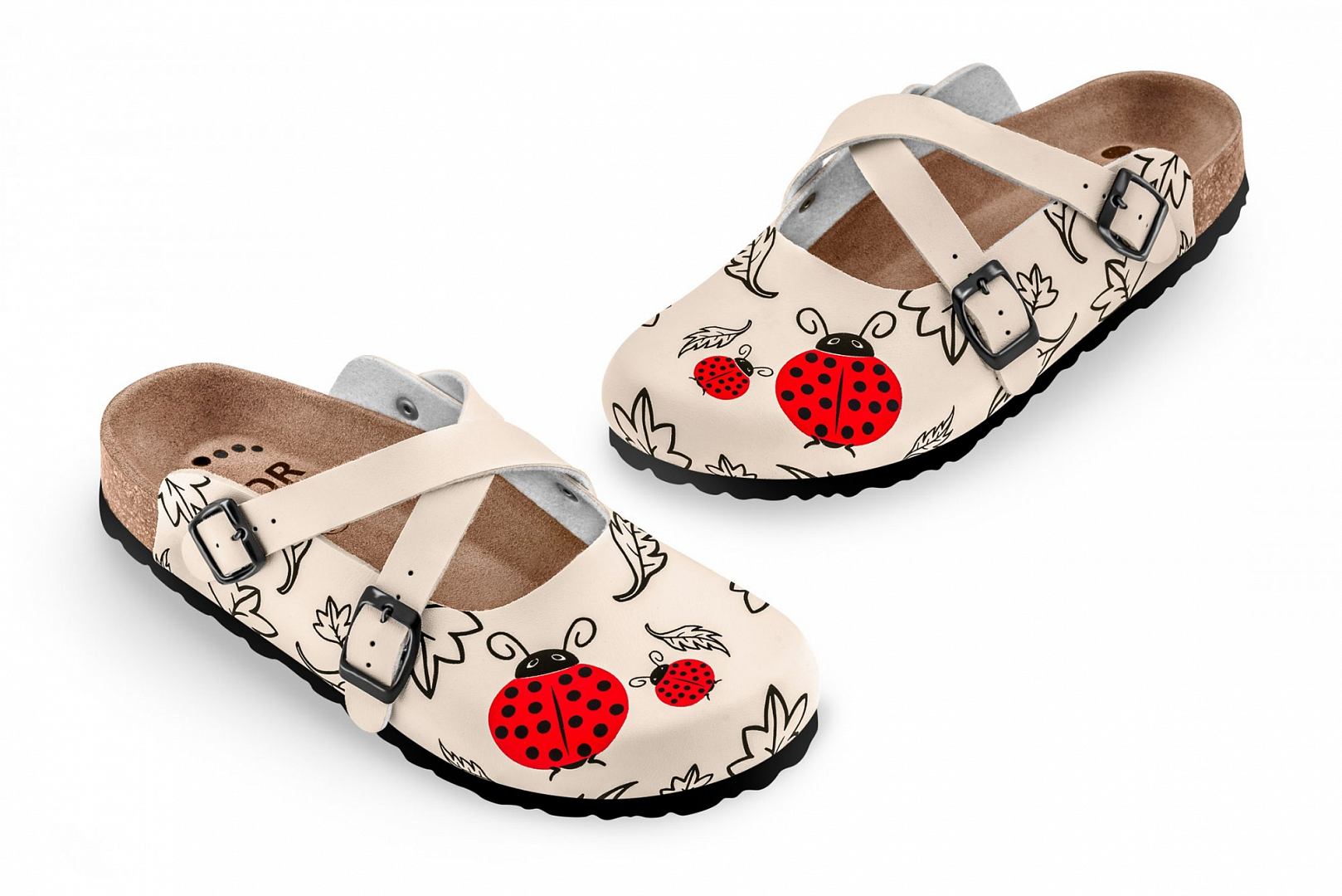 Obuv zdravotná FORcare 101054 béžová potlač lienky