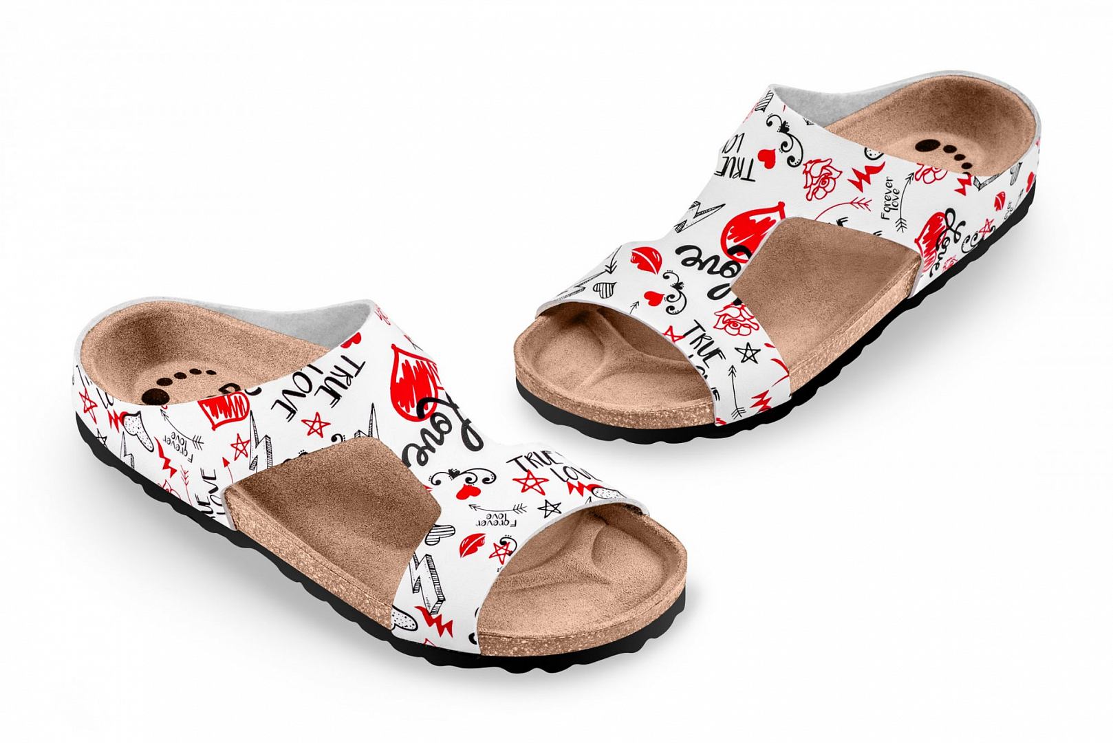 Obuv zdravotná FORcare 204060 biela potlač láska